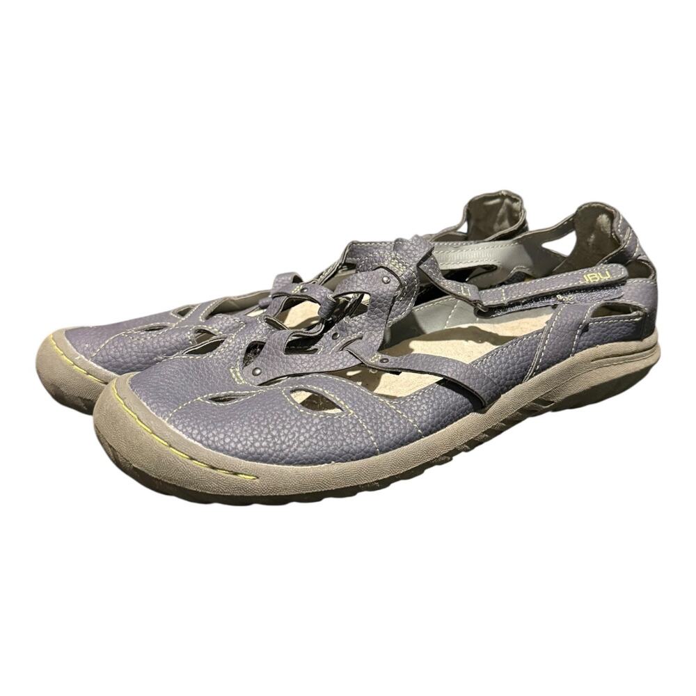 JBU by Jambu Womens 9.5 Gray Closed Toe Sandals Fisherman Comfort Casual Shoes